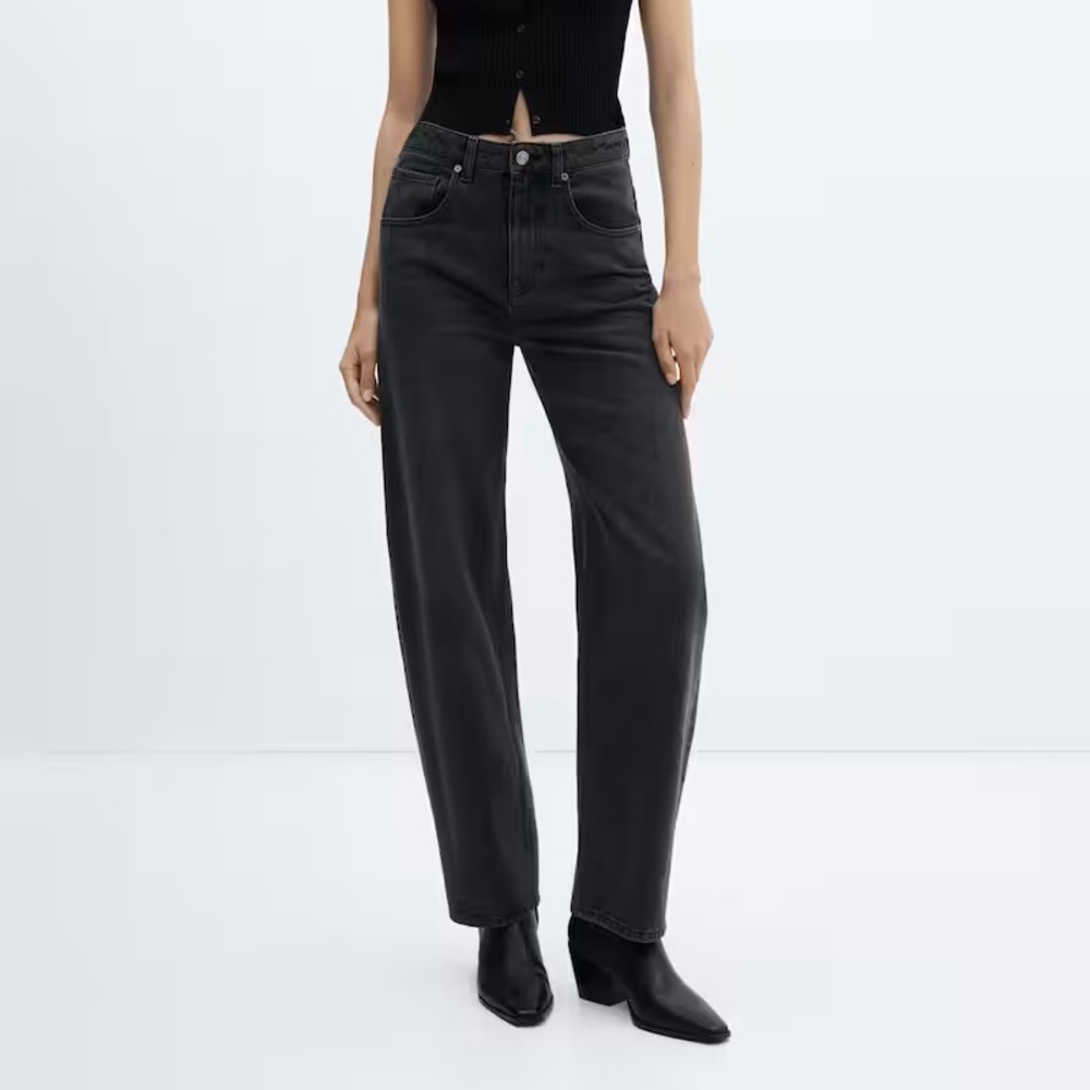 Mango High-Waist Balloon Jeans